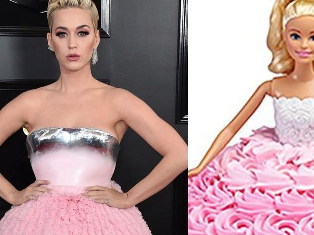 Gaun Pink Katy Perry Dibilang Mirip Cupcakes dan Kue Boneka Gaun Pink Katy Perry Dibilang Mirip Cupcakes dan Kue Boneka