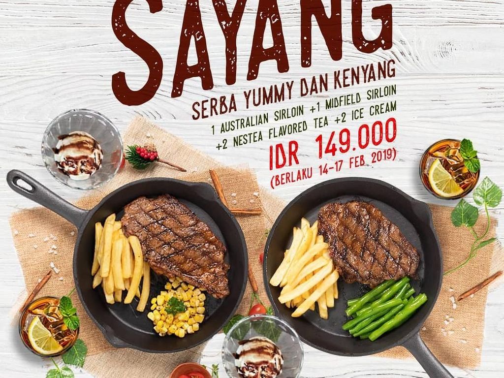 Valentine Bersama si Dia Bisa Makan Beefsteak Harga Spesial di 5 Resto Steak Ini Valentine Bersama si Dia Bisa Makan Beefsteak Harga Spesial di 5 Resto Steak Ini