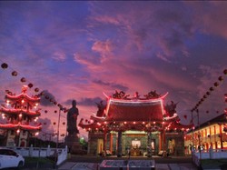 Sunset Imlek Vihara Satya Dharma