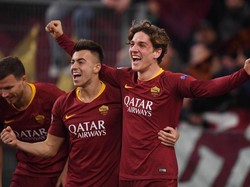AS Roma mengalahkan FC Porto di leg pertama babak 16 besar Liga Champions. Alberto Lingria/Reuters.