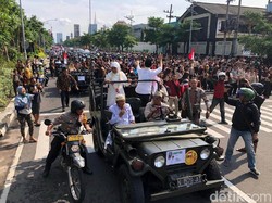 Arak-arakan Khofifah-Emil, Mulai Masjid Al-Akbar Hingga Grahadi