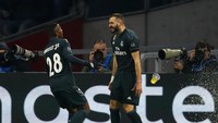 Madrid unggul lebih dulu dalam laga itu. Karim Benzema yang mencetak gol, meneruskan umpan dari Vinicius Junior pada menit ke-60. (Foto: Dean Mouhtaropoulos/Getty Images)