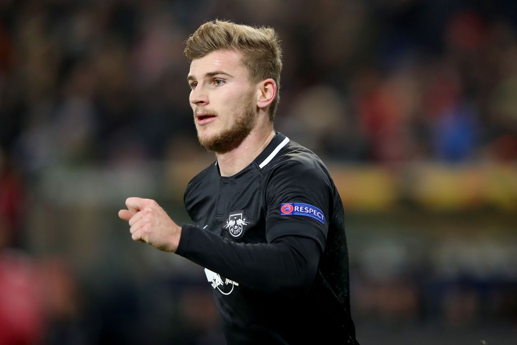 SALZBURG, AUSTRIA - NOVEMBER 29:  Timo Werner of Leipzig runs with the ball during the UEFA Europa League Group B match between RB Salzburg and RB Leipzig at  on November 29, 2018 in Salzburg, Austria.  (Photo by Alexander Hassenstein/Getty Images)