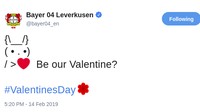 Ini gaya Bayer Leverkusen merayakan Hari Kasih Sayang. (Foto: Istimewa)