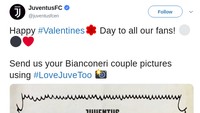 Juventus menggungah video para pemainnya dengan jari tangan membentuk simbol hati. (Foto: Istimewa)