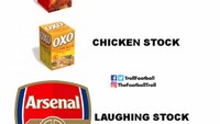 Arsenal digambarkan cuma jadi bahan olok-olok. (Foto: Twitter TrollFootball)
