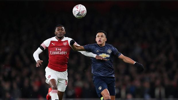 Alexis Sanchez cetak satu gol ke gawang Arsenal di Piala FA.