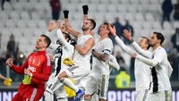 Juventus memetik kemenangan saat berhadapan dengan Frosinone di lanjutan Liga Italia. Bianconeri menang dengan skor akhir 3-0. Massimo Pinca/Reuters.