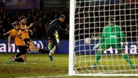 Riyad mahrez menjadi penutup gol-gol City. Dia ikut mencatatkan namanya di masa injury time. (Foto: John Sibley/Action Images via Reuters)