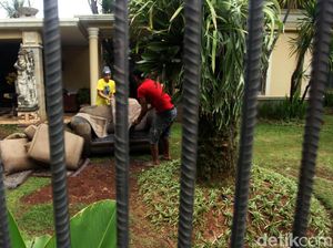 Suasana di Rumah Ketua DPR Pasca Kebakaran