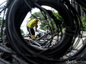 Kabel Semrawut di Jakarta Mulai Ditertibkan