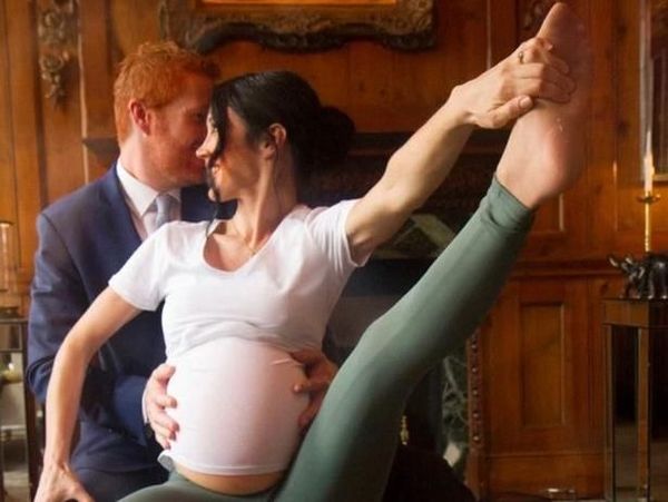 Foto: Ketika Meghan Markle Melakukan Yoga Jelang Melahirkan