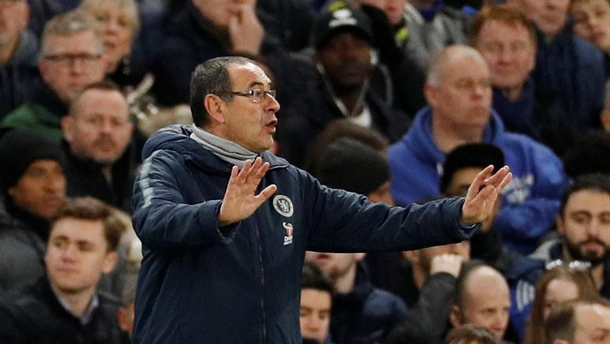 Manajer Chelsea, Maurizio Sarri. (Foto: John Sibley/Action Images via Reuters)