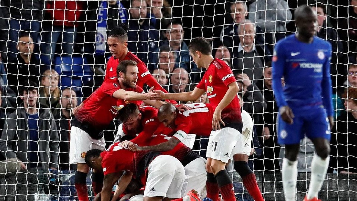 Manchester United lolos ke perempatfinal Piala FA usai menang 2-0 atas Chelsea (Foto: David Klein/Reuters)