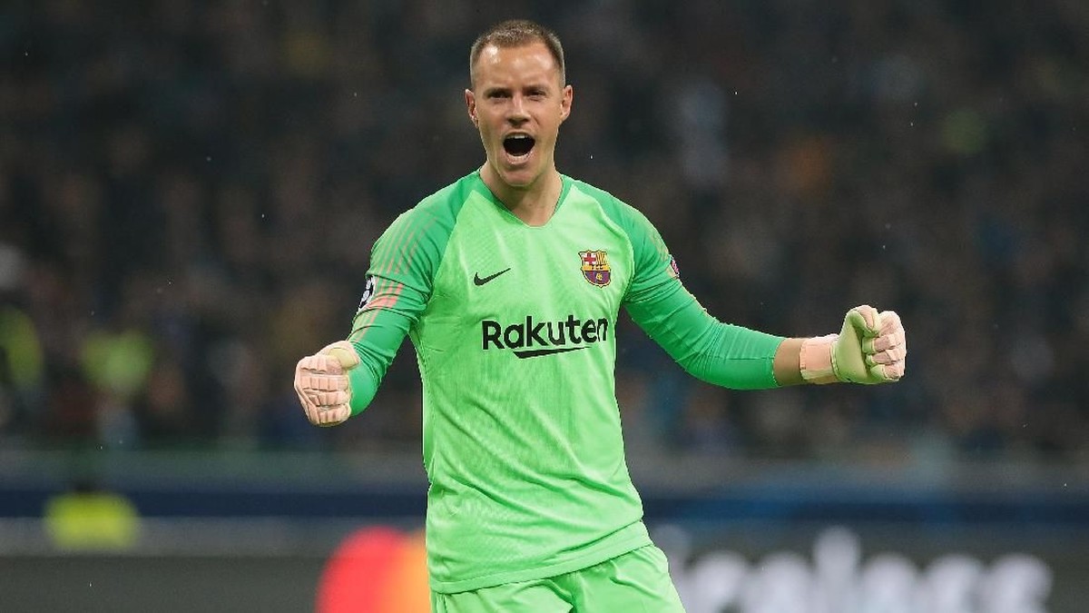 Kiper Barcelona, Marc-Andre ter Stegen. (Foto: Emilio Andreoli/Getty Images)