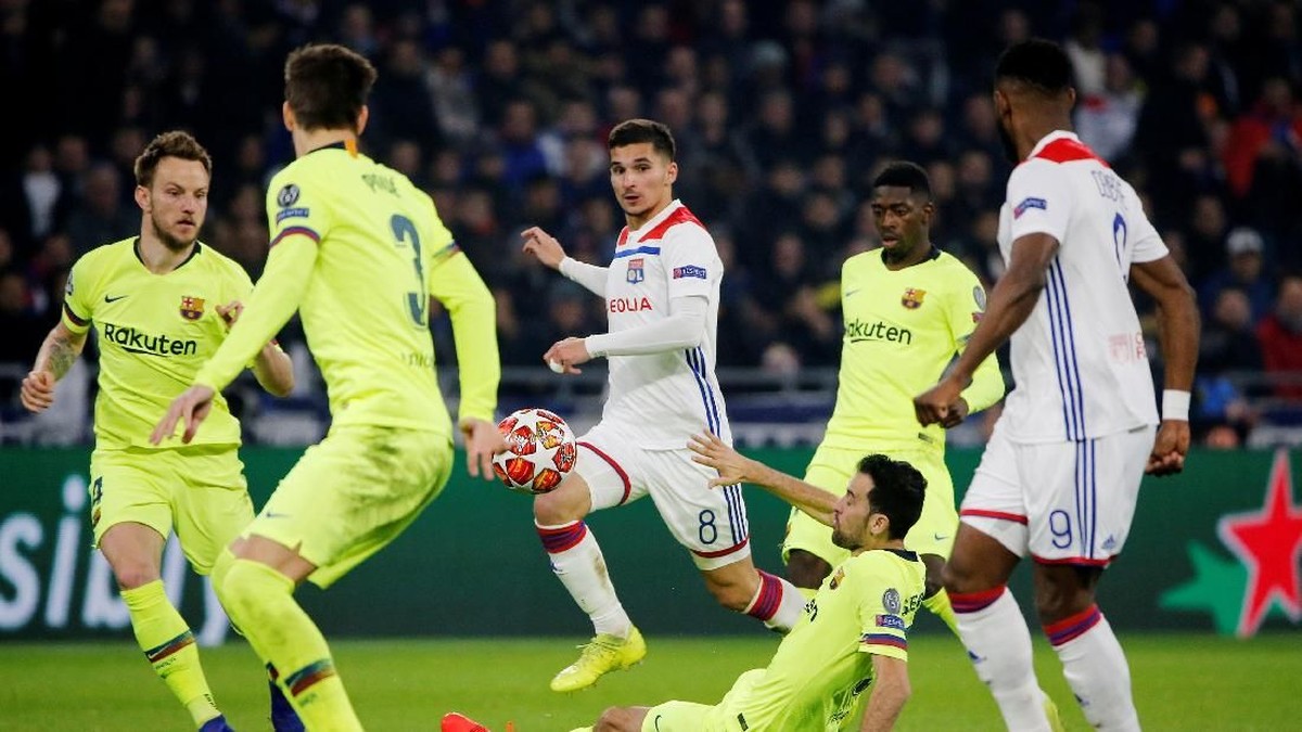 Lyon penuh percaya diri di hadapan Barcelona. (Foto: Jean-Paul Pelissier/Reuters)