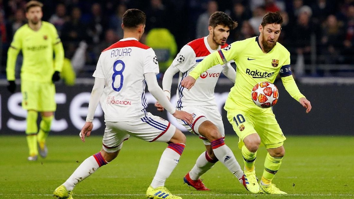 Lyon vs Barcelona masih 0-0 di babak pertama (Foto: Jean-Paul Pelissier/REUTERS)