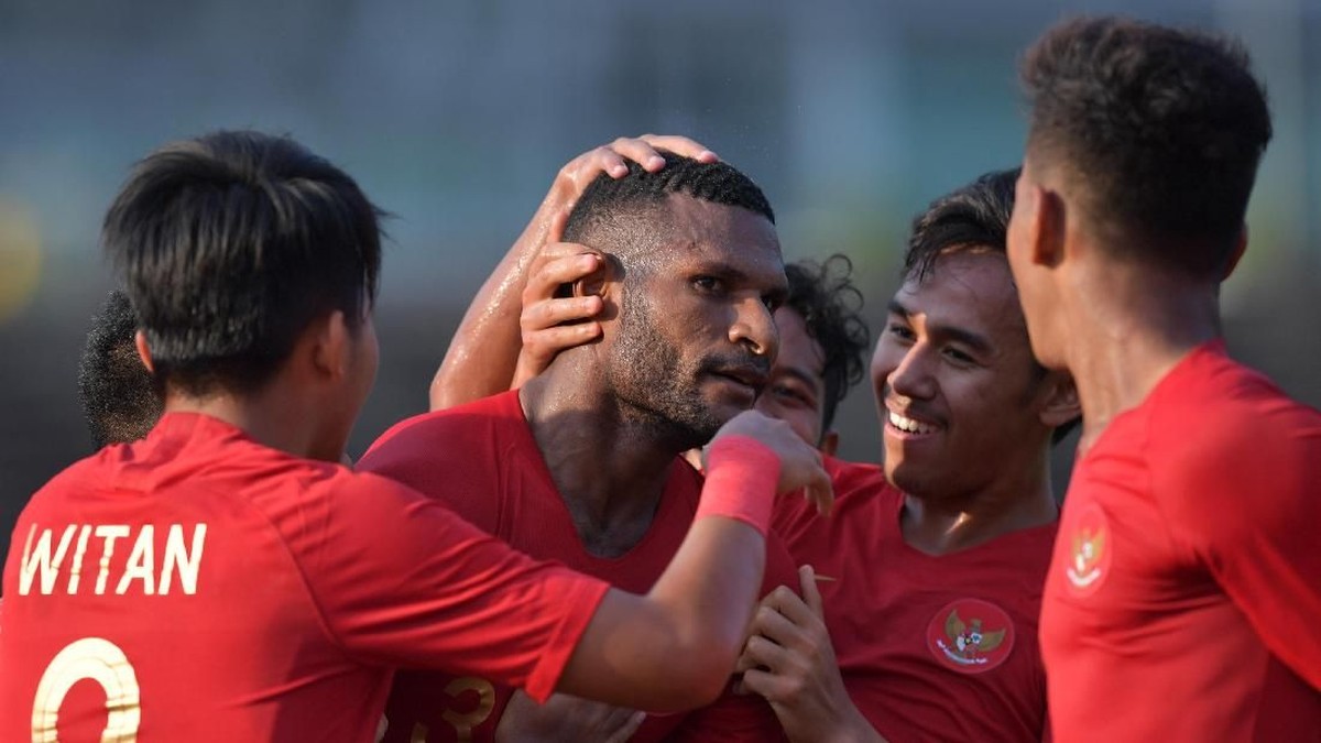 Striker Timnas Indonesia U-23, Marinus Maryanto Wanewar. (Foto: Nyoman Budhiana/ama/ANTARA FOTO)