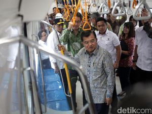 MRT Jakarta Diuji Coba Maret, Pesan JK ke Penumpang: Disiplin!