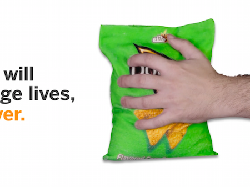 Anti Kotor! Kemasan Snack Ini Berbahan Handuk untuk Lap Tangan