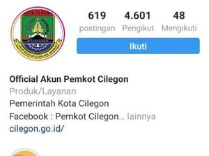 Singgung Bekasi, IG Pemkot Cilegon Diserang Netizen Singgung Bekasi, IG Pemkot Cilegon Diserang Netizen