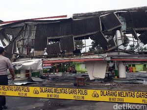 Atap SPBU Ambruk Diterjang Puting Beliung di Sukabumi