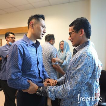 Sandiaga Uno dan Agus Harimurti Yudhoyono