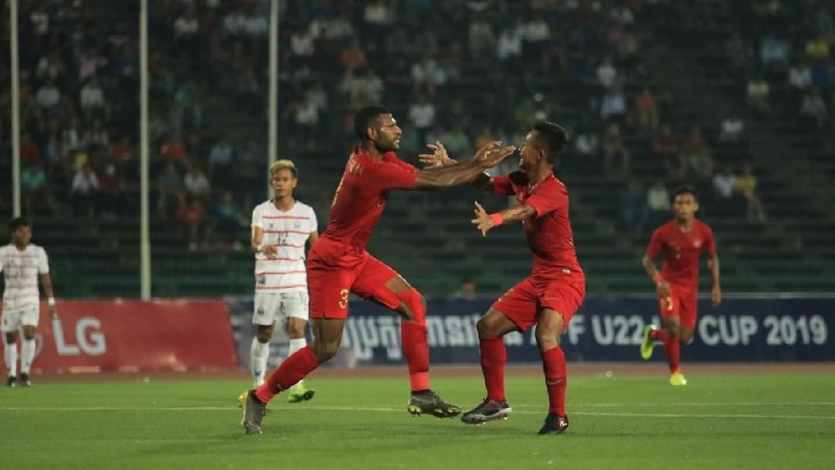 Timnas Indonesia U-22 saat melawan Kamboja. (Foto: dok.Istimewa)