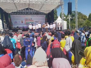 Polres Ciamis Ajak Ribuan Milenial Peduli Selamat Lalu Lintas