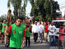 Kirab Api Cinta Untuk Jokowi Tiba di Tegal, Lanjut ke Pekalongan