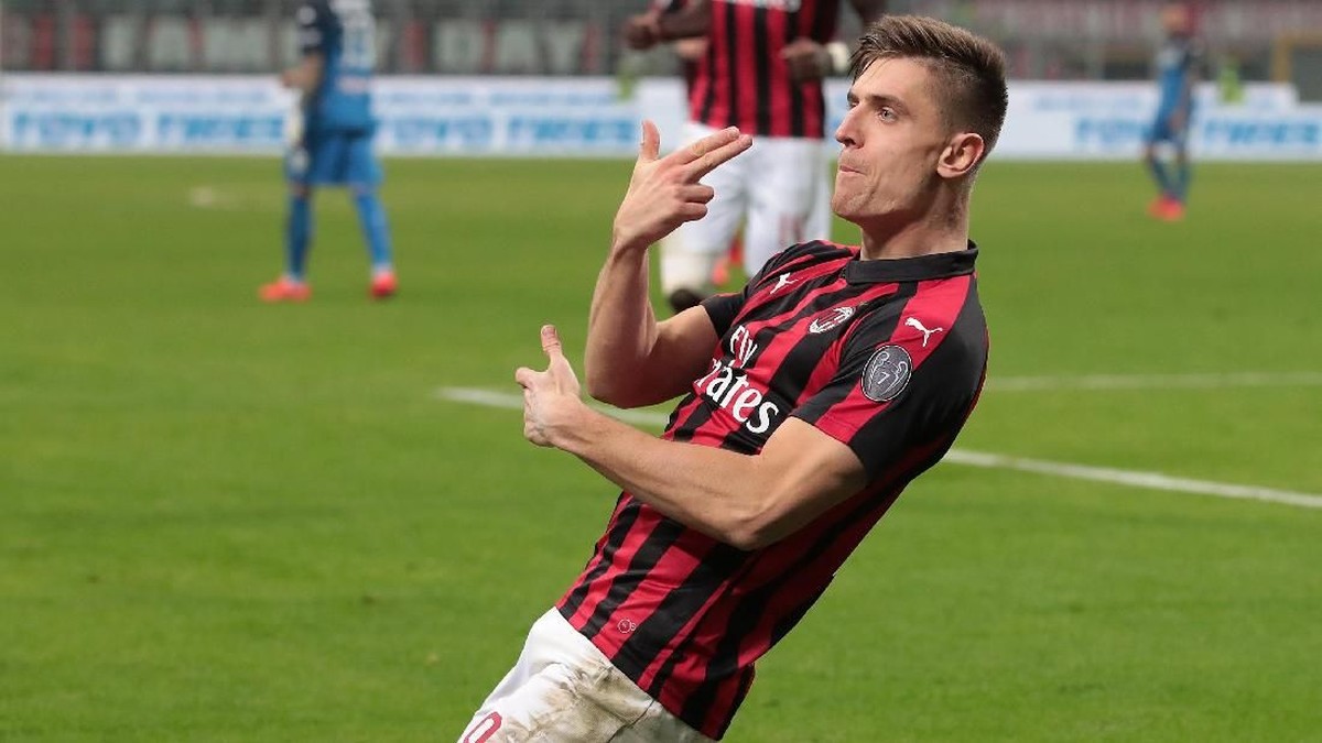 Penyerang AC Milan, Krzysztof Piatek. (Foto: Emilio Andreoli/Getty Images)