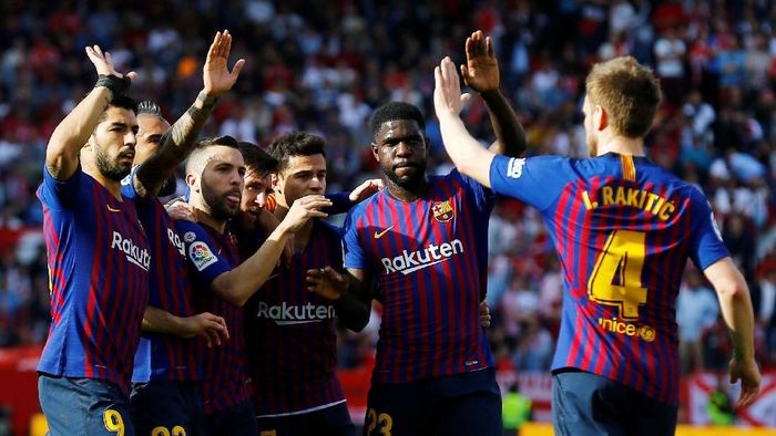 Barcelona kalahkan Sevilla 4-2. (Foto: Marcelo Del Pozo/Reuters) Barcelona kalahkan Sevilla 4-2. (Foto: Marcelo Del Pozo/Reuters)