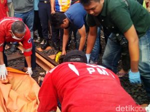 Video Pria Bertato Tewas Tergeletak di Rel KA Cianjur