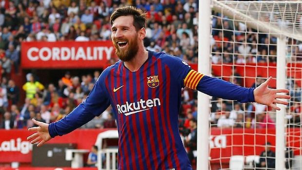 Lionel Messi top skor sementara La Liga.