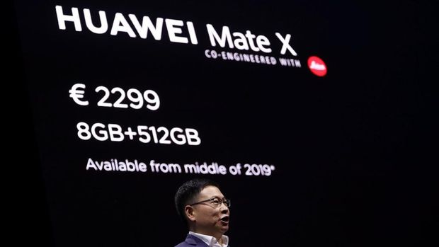 Huawei Resmi Perkenalkan Mate X, Ponsel Layar Lipat 5G