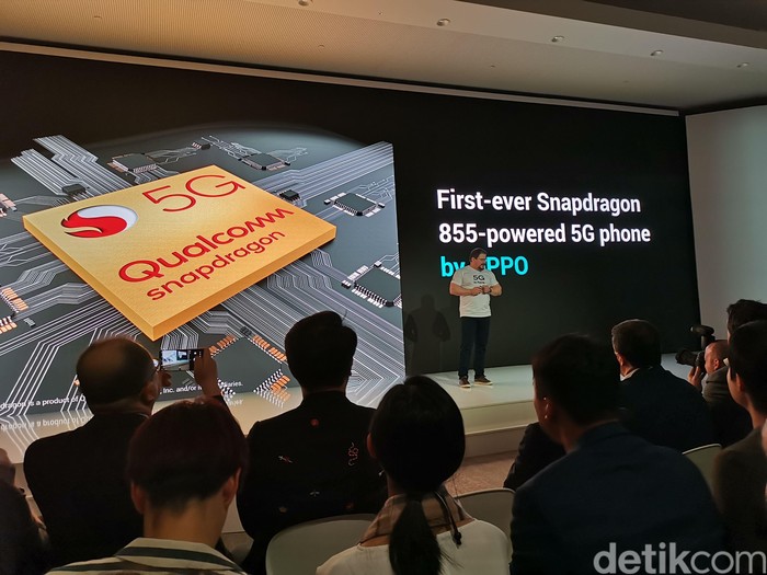 Pengumuman ponsel 5G Oppo. Foto: Anggoro Suryo Jati/detikinet