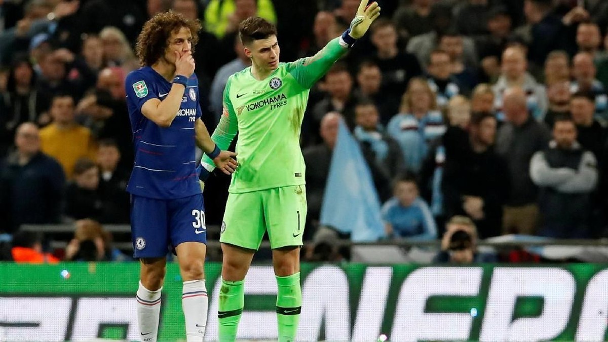 Kepa Arizzabalaga menyatakan tak bermaksud menentang Maurizio Sarri (David Klein/Reuters)