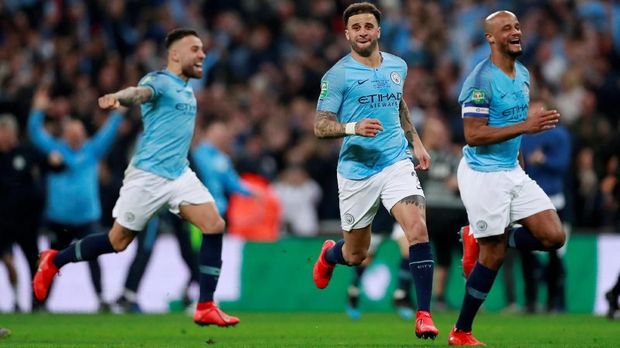 Manchester City berhasil mengejar perolehan poin Liverpool.