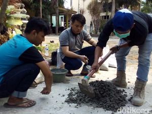 Mahasiswa di Serang Buat Beton Berpori yang Bisa Kurangi Banjir