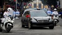 Mobil Antipeluru Setia Temani Kim Jong Un saat Bertemu Trump