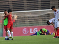 Di laga semifinal Piala AFF U-22, timnas berhasil menumbangkan Vietnam dengan skor 1-0. Garuda Muda pun lolos ke final. Nyoman Budhiana/AntaraFoto.