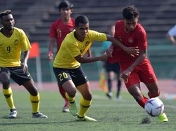 Timnas Indonesia kembali memetik hasil imbang di Piala AFF U-22. Marinus dkk ditahan Malaysia dengan skor 2-2 di Olympic Stadium, Phnom Penh, Kamboja pada Rabu (20/2/2019). Nyoman Budhiana/AntaraFoto.