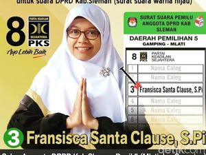 Jadi Viral, Caleg PKS Fransisca Santa Clause: Yang Penting Imannya