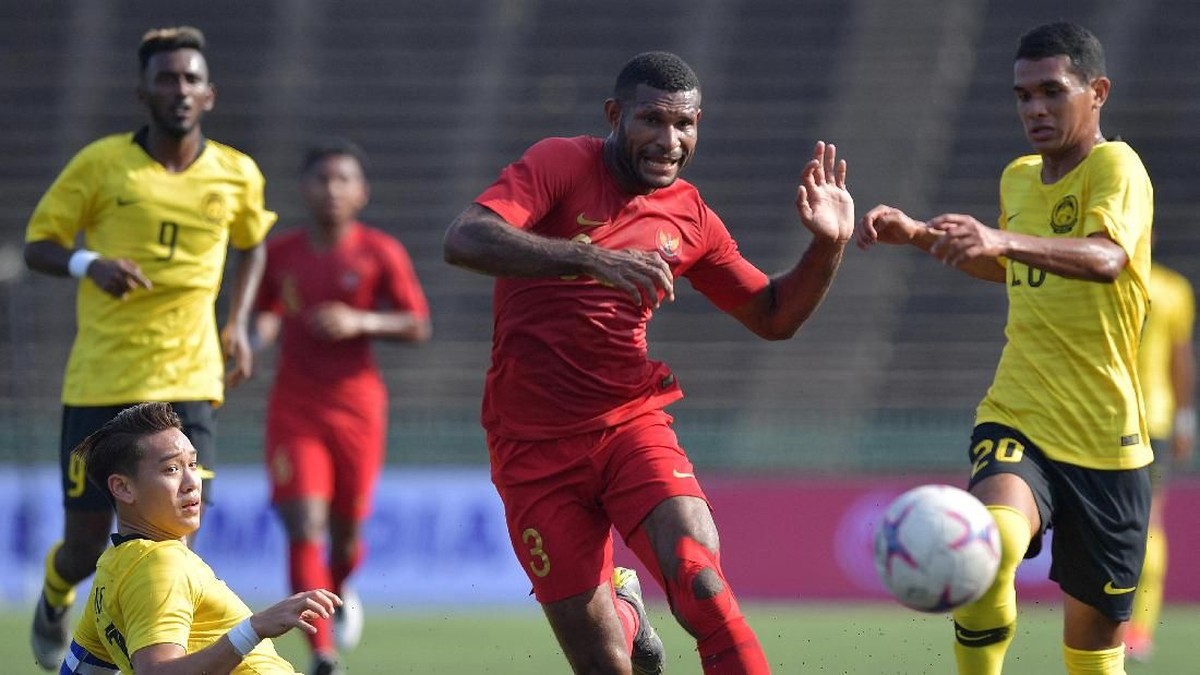 Marinus Wanewar punya julukan baru dari suporter Timnas Indonesia. (Nyoman Budhiana/ANTARA FOTO)