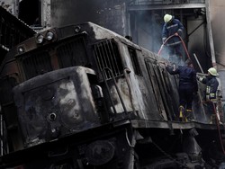 Kebakaran Hebat Terjadi di Stasiun Kereta di Kairo, 20 Orang Tewas