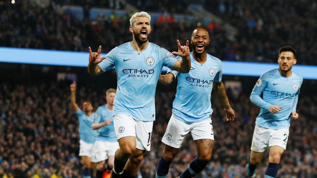 Manchester City merayakan gol. (Foto: Reuters/Jason Cairnduff)