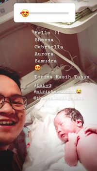 Welcome Baby G, Anak Pertama Momo 'Geisha' dan Reza Samudra