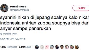 Respons Kocak Netizen Soal Makanan Lewat #SyahriniReinoSatuAtap
