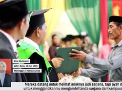 Sosok Almarhumah Rina yang Digantikan Sang Ayah Saat Wisuda
