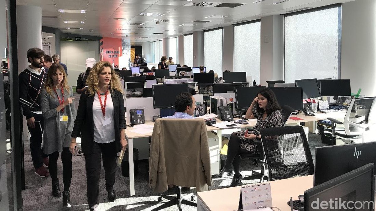 Suasana kantor LaLiga saat detikSport berkunjung di awal pekan ini (M Resha Pratama/detikSport)
